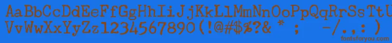 Uwch Font – Brown Fonts on Blue Background