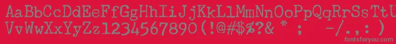 Uwch Font – Gray Fonts on Red Background