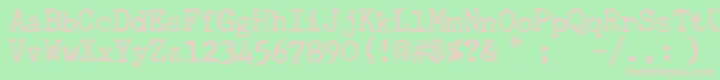 Шрифт Uwch – розовые шрифты на зелёном фоне