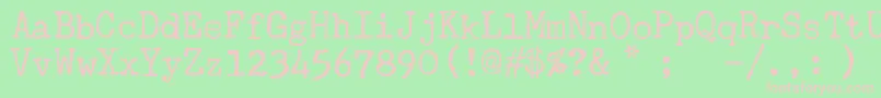 Uwch Font – Pink Fonts on Green Background