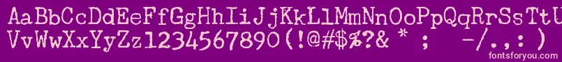 Uwch Font – Pink Fonts on Purple Background
