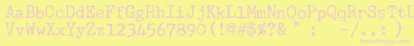 Uwch Font – Pink Fonts on Yellow Background