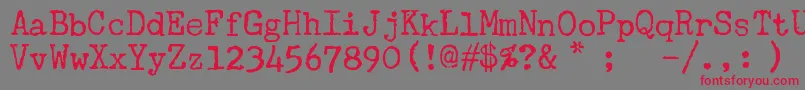 Uwch Font – Red Fonts on Gray Background
