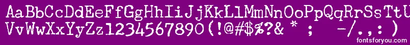 Uwch Font – White Fonts on Purple Background