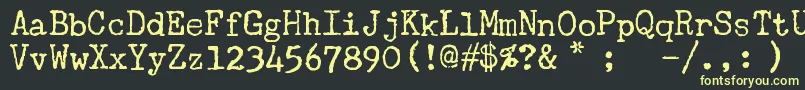 Uwch Font – Yellow Fonts on Black Background