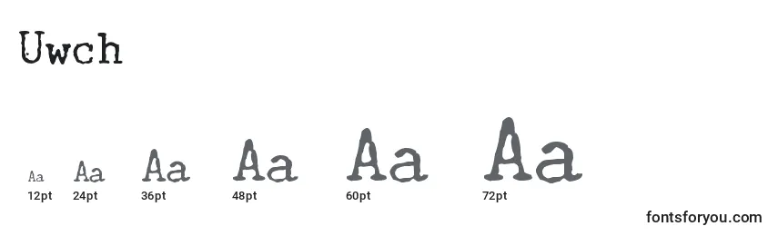 Uwch Font Sizes