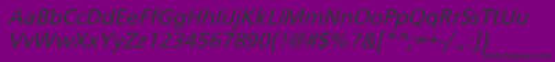 SchraneroblNor-Schriftart – Schwarze Schriften auf violettem Hintergrund