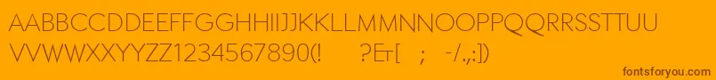 Ethromainethon Font – Brown Fonts on Orange Background