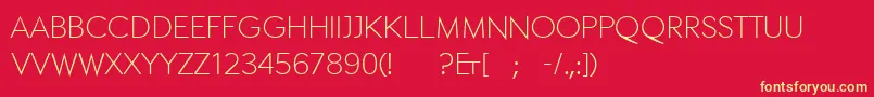 Ethromainethon Font – Yellow Fonts on Red Background