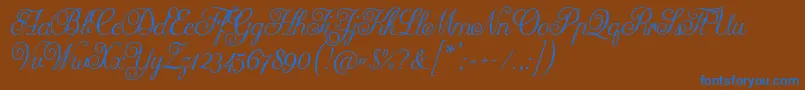 Arellion Font – Blue Fonts on Brown Background