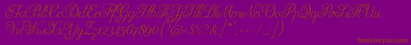 Arellion Font – Brown Fonts on Purple Background