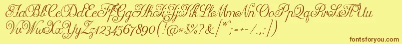 Arellion Font – Brown Fonts on Yellow Background