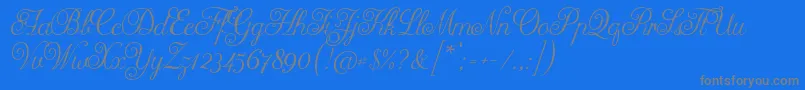 Arellion Font – Gray Fonts on Blue Background