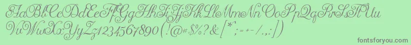 Arellion Font – Gray Fonts on Green Background