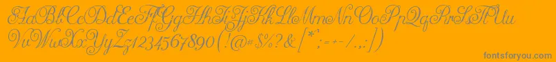 Arellion-Schriftart – Graue Schriften auf orangefarbenem Hintergrund