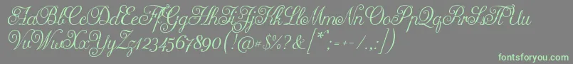 Arellion Font – Green Fonts on Gray Background
