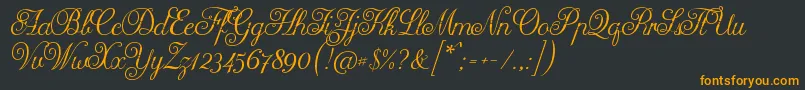 Arellion Font – Orange Fonts on Black Background