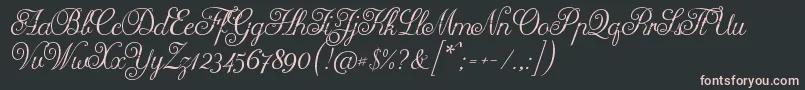 Arellion-Schriftart – Rosa Schriften auf schwarzem Hintergrund