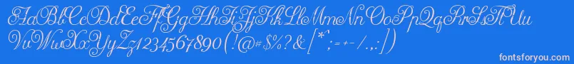 Arellion Font – Pink Fonts on Blue Background