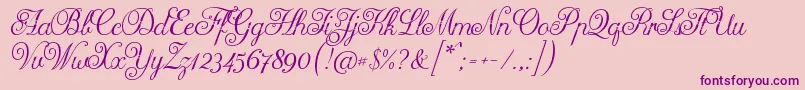 Arellion Font – Purple Fonts on Pink Background