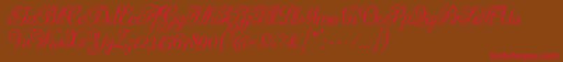 Arellion-Schriftart – Rote Schriften auf braunem Hintergrund