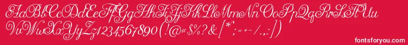 Arellion Font – White Fonts on Red Background