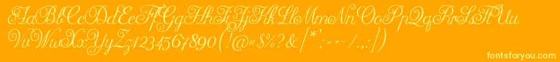 Arellion Font – Yellow Fonts on Orange Background