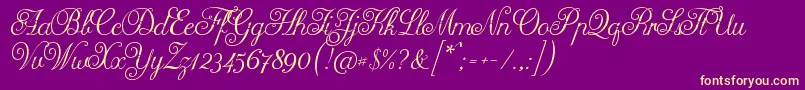 Arellion Font – Yellow Fonts on Purple Background