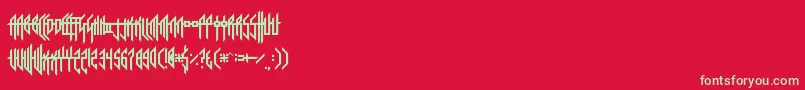 SorrierStatements Font – Green Fonts on Red Background