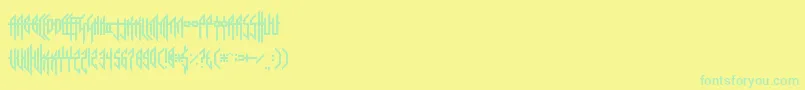 SorrierStatements-Schriftart – Grüne Schriften auf gelbem Hintergrund