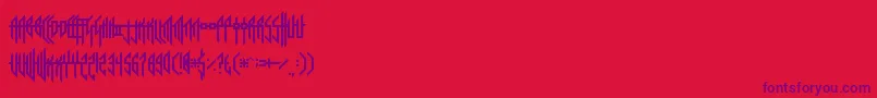 SorrierStatements Font – Purple Fonts on Red Background