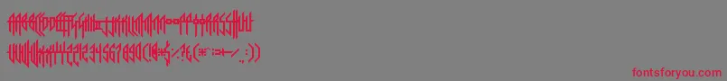 SorrierStatements Font – Red Fonts on Gray Background