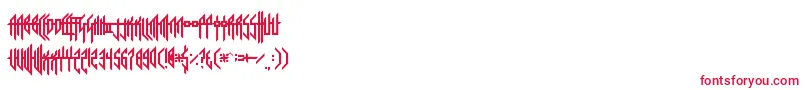 SorrierStatements Font – Red Fonts on White Background