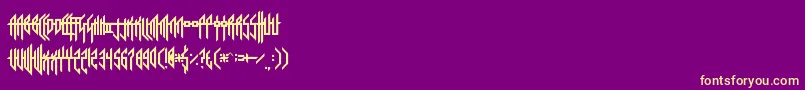 SorrierStatements Font – Yellow Fonts on Purple Background