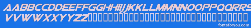 Vipessi Font – Pink Fonts on Blue Background