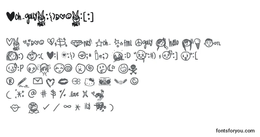 Schriftart Meganbats – Alphabet, Zahlen, spezielle Symbole