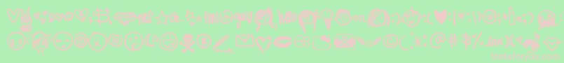 Meganbats Font – Pink Fonts on Green Background