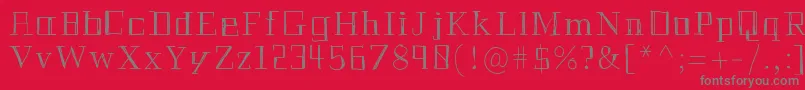Fonte Historianpencil – fontes cinzas em um fundo vermelho