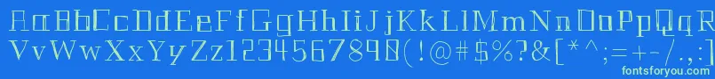 Historianpencil Font – Green Fonts on Blue Background