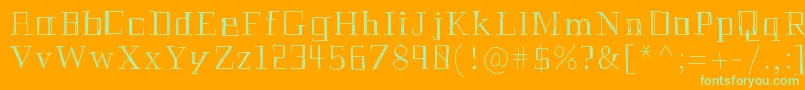 Historianpencil Font – Green Fonts on Orange Background