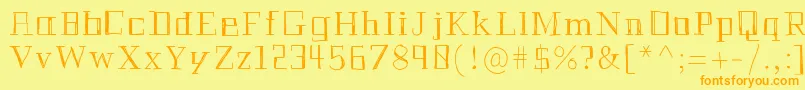 Historianpencil Font – Orange Fonts on Yellow Background