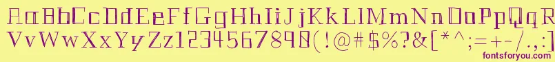 Historianpencil Font – Purple Fonts on Yellow Background