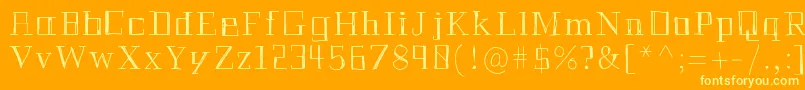 Historianpencil Font – Yellow Fonts on Orange Background