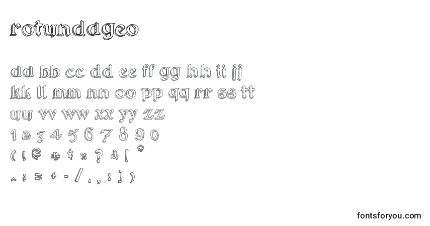 Шрифт RotundaGeo – алфавит, цифры, специальные символы