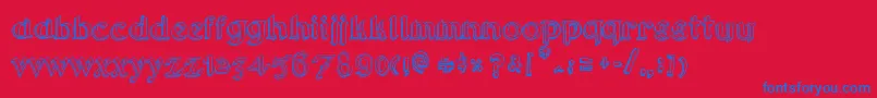 RotundaGeo Font – Blue Fonts on Red Background