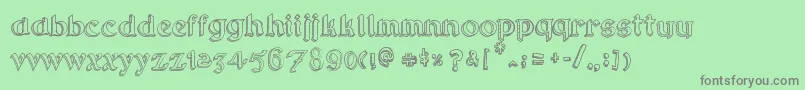 RotundaGeo Font – Gray Fonts on Green Background