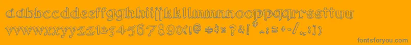 RotundaGeo Font – Gray Fonts on Orange Background