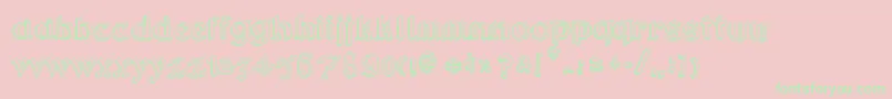 RotundaGeo Font – Green Fonts on Pink Background