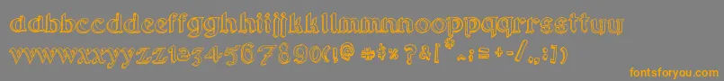 RotundaGeo Font – Orange Fonts on Gray Background