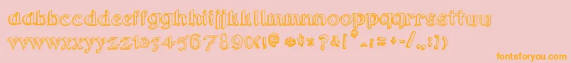 RotundaGeo-Schriftart – Orangefarbene Schriften auf rosa Hintergrund